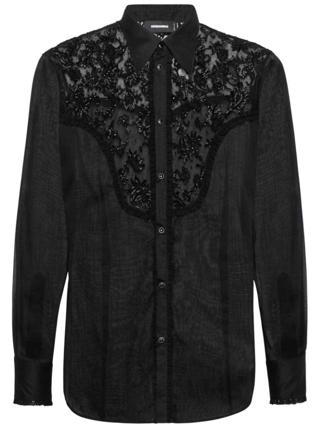 DSQUARED2 рубашка с кружевом, черный
DSQUARED2 рубашка с кружевом, черный