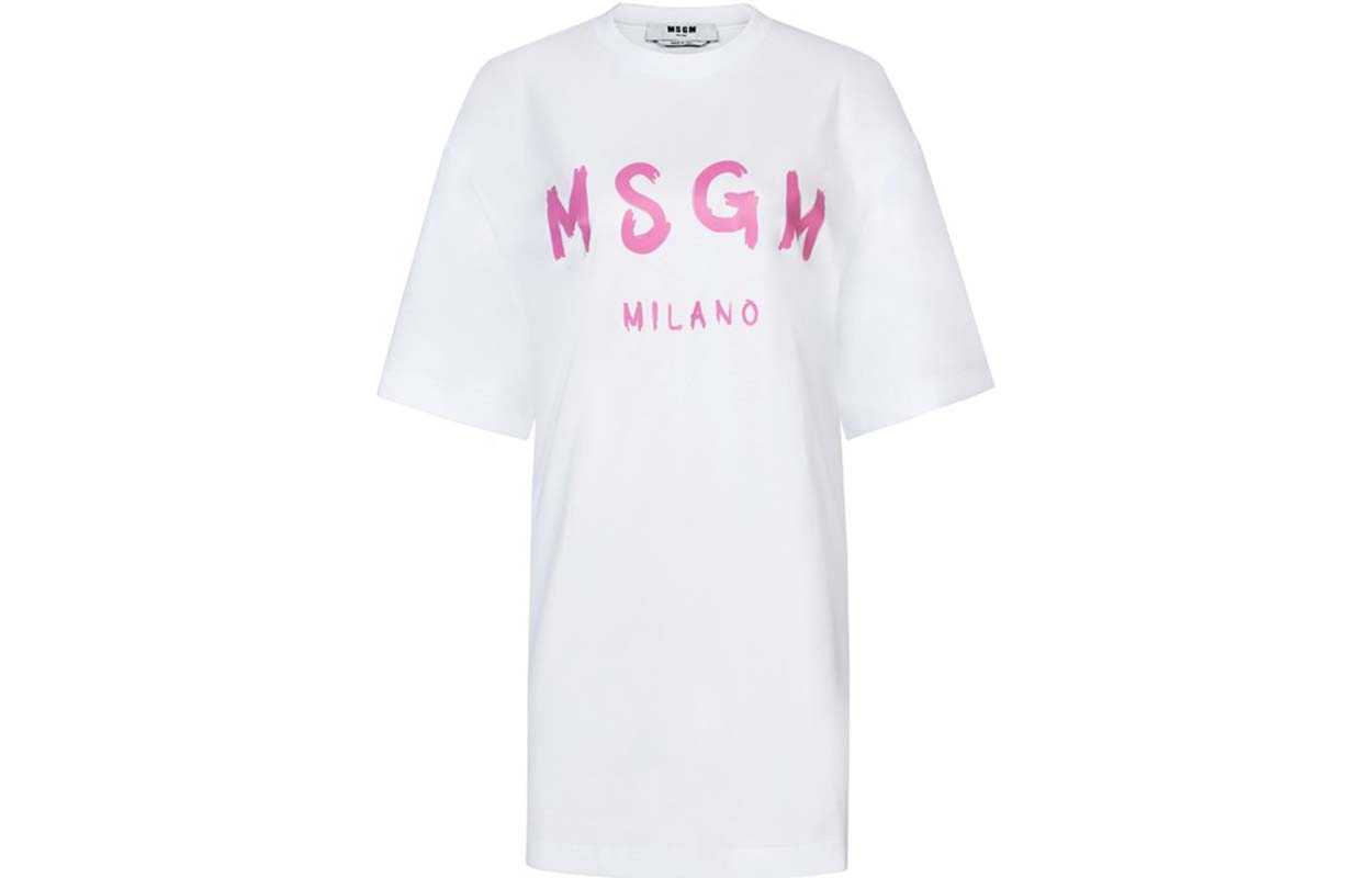 Футболка-платье из хлопка с принтом логотипа MSGM, белый
Футболка-платье из хлопка с принтом логотипа MSGM, белый
