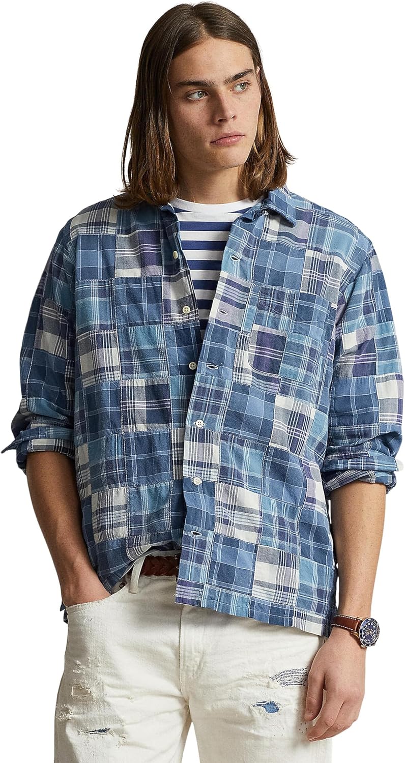 Polo Ralph Lauren мужская рубашка в классическом крое с пэчворком из мадраса 6364 blue patchwork medium
Polo Ralph Lauren мужская рубашка в классическом крое с пэчворком из мадраса 6364 blue patchwork medium