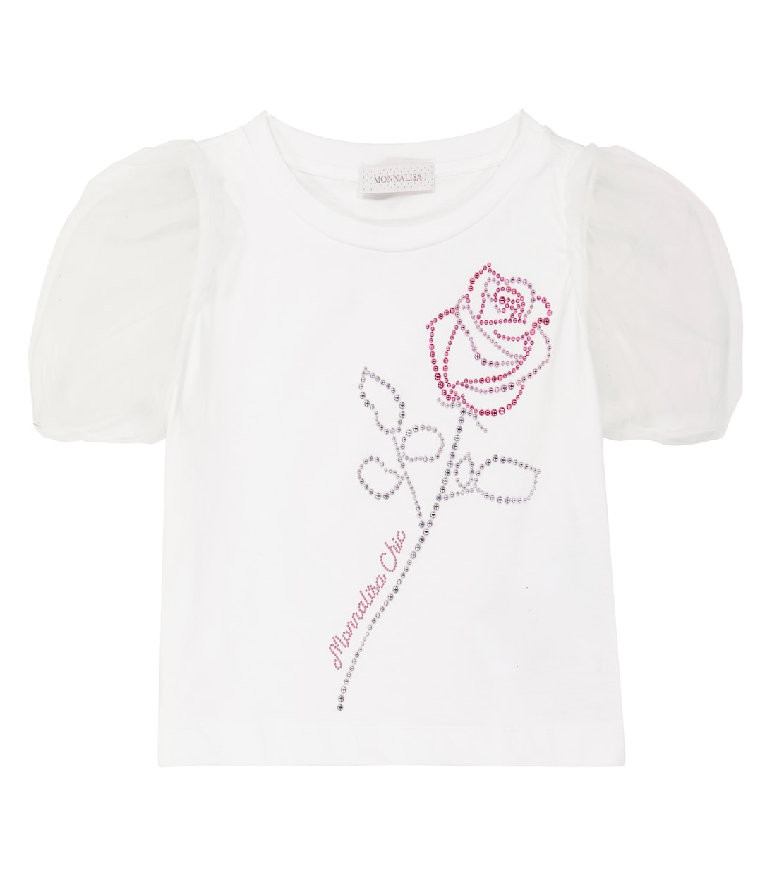 Футболка из хлопка с рукавами из тюля Monnalisa, Panna
Футболка из хлопка с рукавами из тюля Monnalisa, Panna