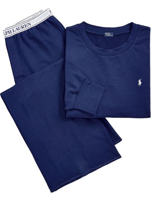 Пижамный свитшот и широкий комплект из клубной махровой ткани Polo Ralph Lauren, синий
Пижамный свитшот и широкий комплект из клубной махровой ткани Polo Ralph Lauren, синий