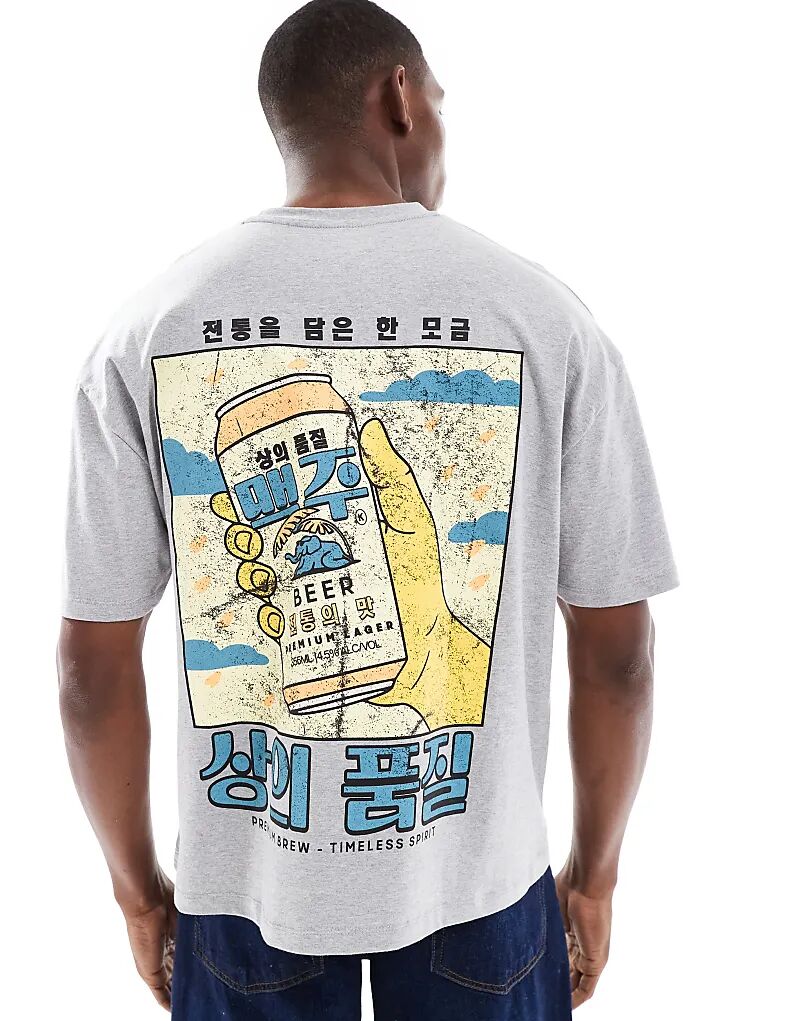 Футболка свободного кроя ASOS DESIGN с принтом напитка серого меланжевого цвета
Футболка свободного кроя ASOS DESIGN с принтом напитка серого меланжевого цвета