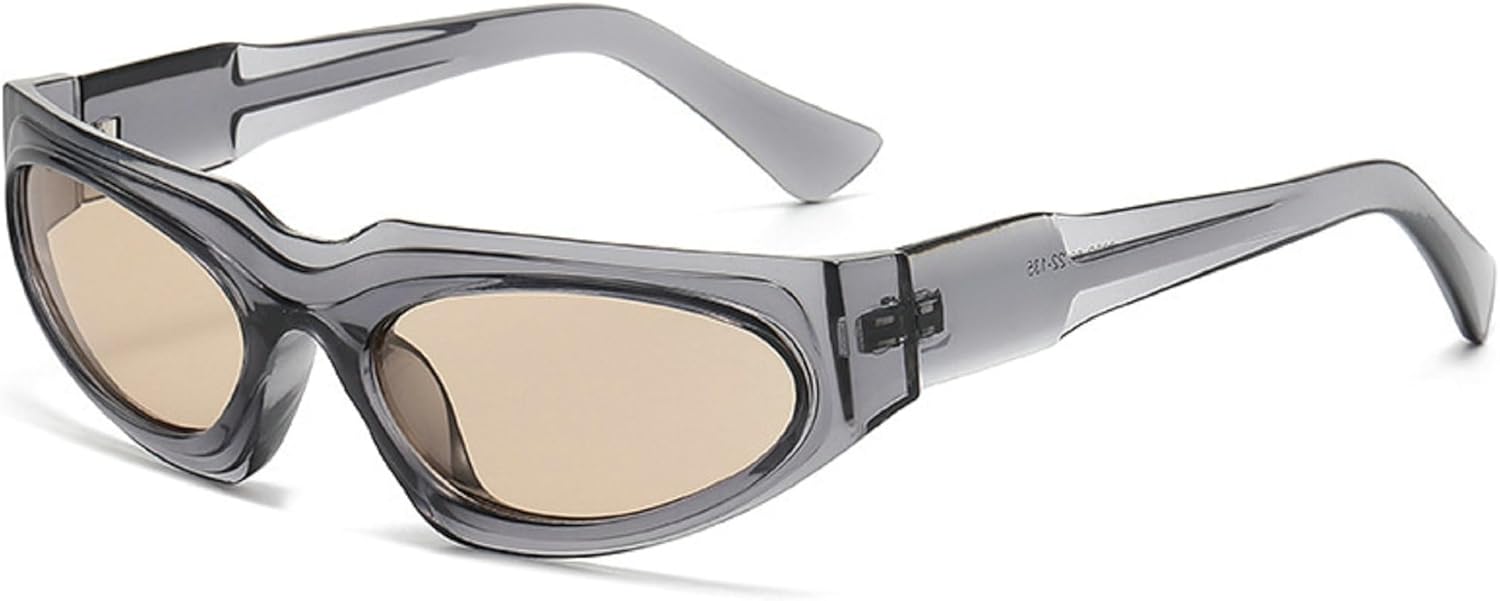 Солнцезащитные очки Y2K с обтекаемой оправой для мужчин и женщин, ретро-футуристические солнцезащитные очки в овальной оправе, модные очки для вождения mincl, Grey Tea
Солнцезащитные очки Y2K с обтекаемой оправой для мужчин и женщин, ретро-футуристические солнцезащитные очки в овальной оправе, модные очки для вождения mincl, Grey Tea