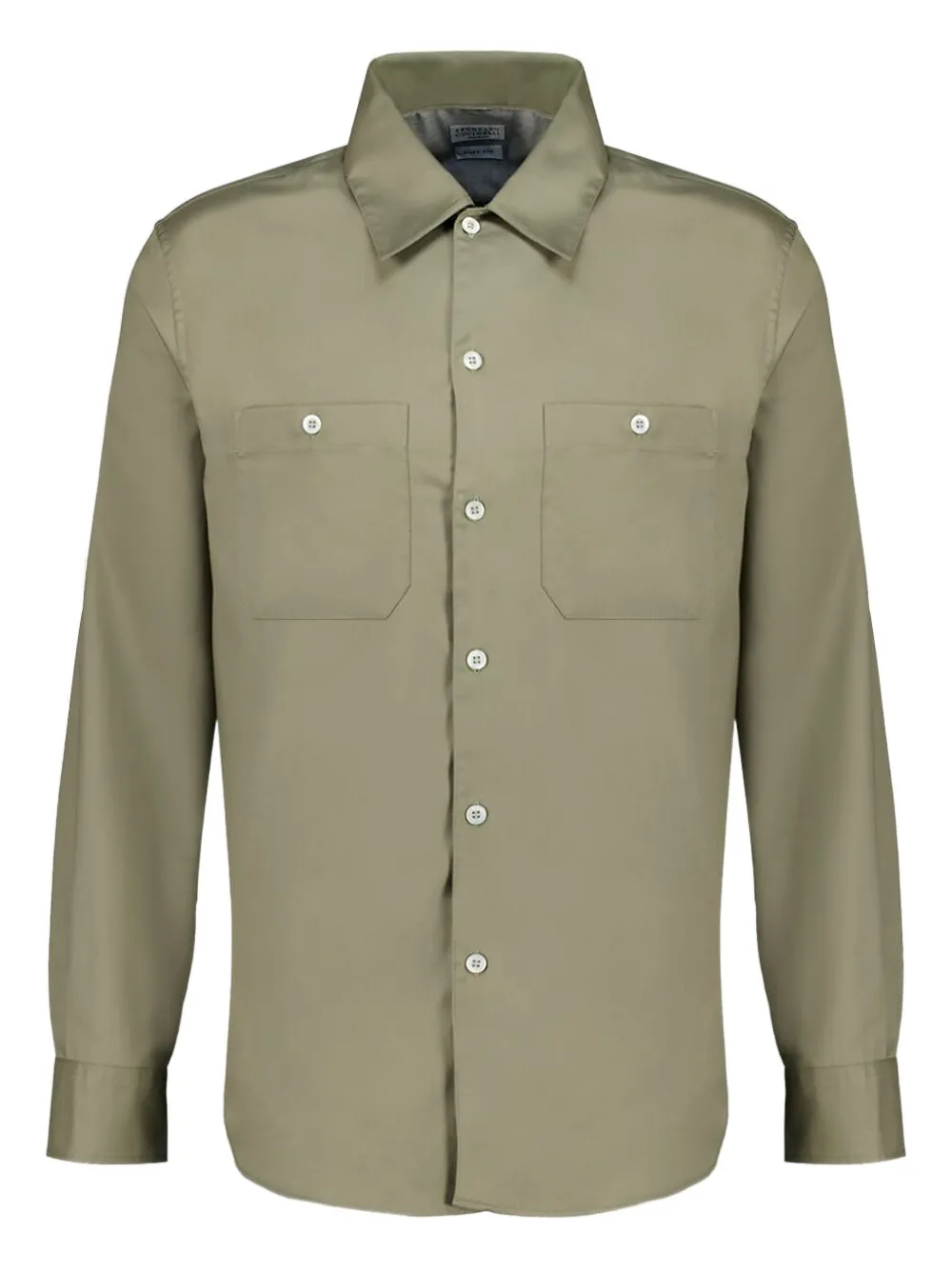 Рубашка из хлопка на пуговицах Brunello Cucinelli, зеленый
Рубашка из хлопка на пуговицах Brunello Cucinelli, зеленый