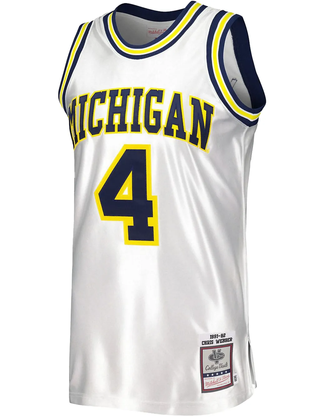 Топ 1991/92 Chris Webber Michigan Wolverines Swingman Replica Mitchell & Ness, белый
Топ 1991/92 Chris Webber Michigan Wolverines Swingman Replica Mitchell & Ness, белый