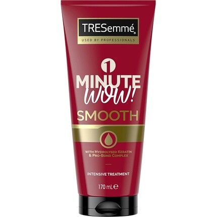 Tresemme 1 Minute Wow Smooth Интенсивное лечение волос с гидролизованным кератином и комплексом Pro-Bond 170 мл, Tresemme
Tresemme 1 Minute Wow Smooth Интенсивное лечение волос с гидролизованным кератином и комплексом Pro-Bond 170 мл, Tresemme