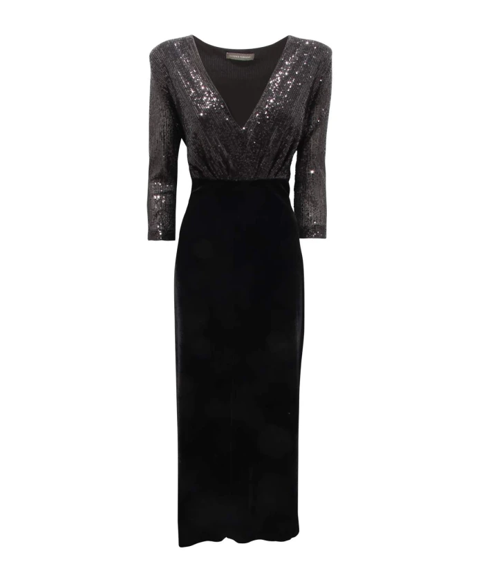 Бархатное платье с пайетками Sandro Ferrone, черный
Бархатное платье с пайетками Sandro Ferrone, черный