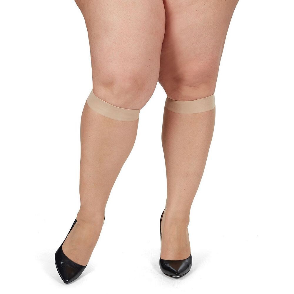 2 пары ультрапрозрачных чулок до колена больших размеров с пышными формами MeMoi, цвет City Beige
2 пары ультрапрозрачных чулок до колена больших размеров с пышными формами MeMoi, цвет City Beige