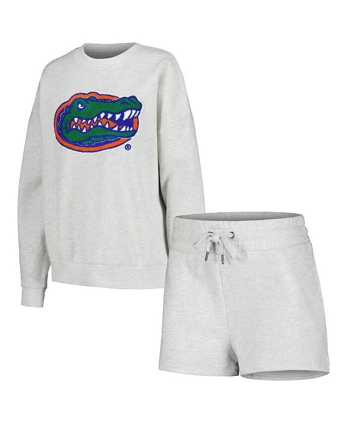 Женский комплект для сна Ash Florida Gators Team Effort, свитер и шорты Gameday Couture
Женский комплект для сна Ash Florida Gators Team Effort, свитер и шорты Gameday Couture