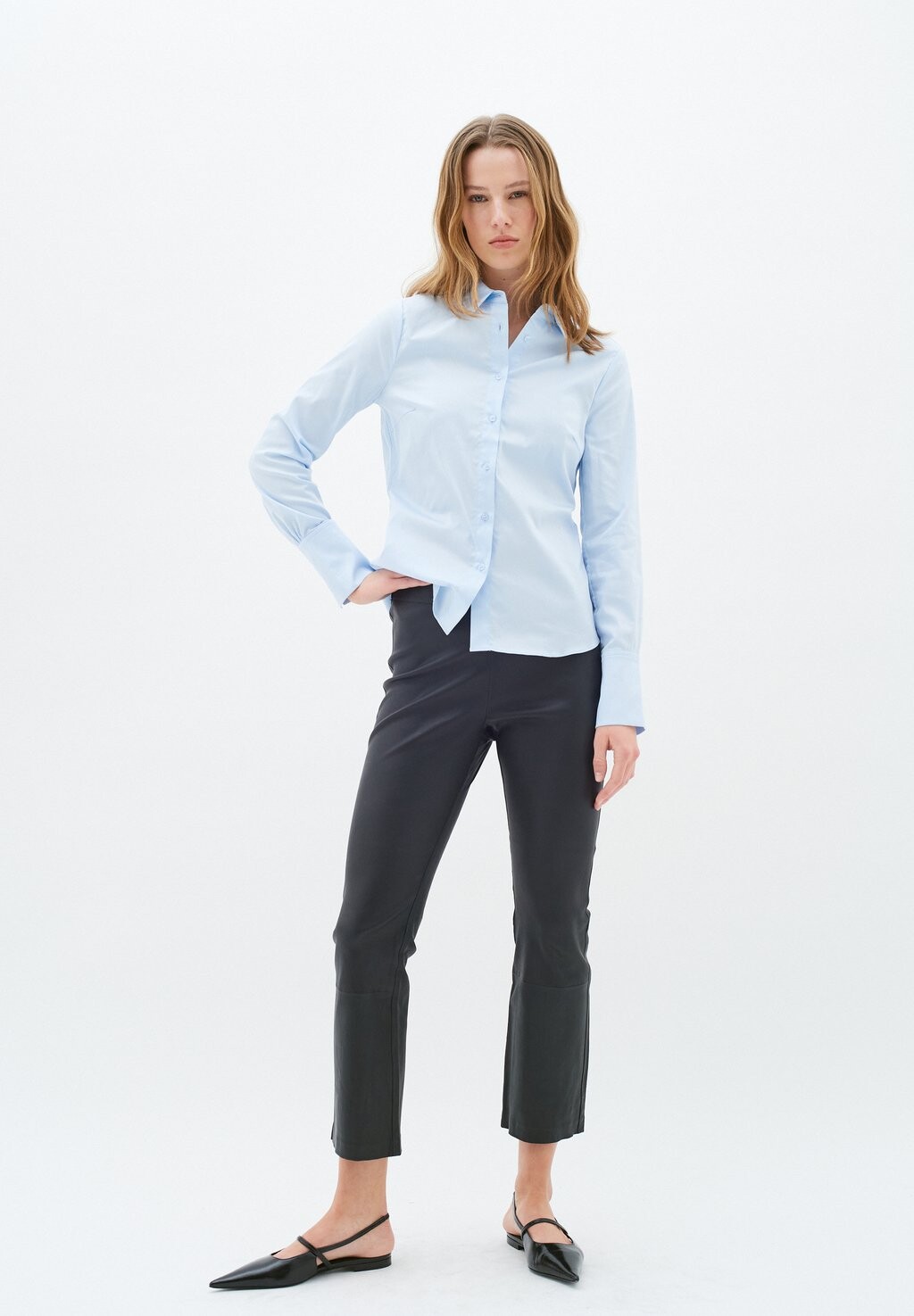 Блузка на пуговицах Callyiw InWear, светло-синий 
Блузка на пуговицах Callyiw InWear, светло-синий