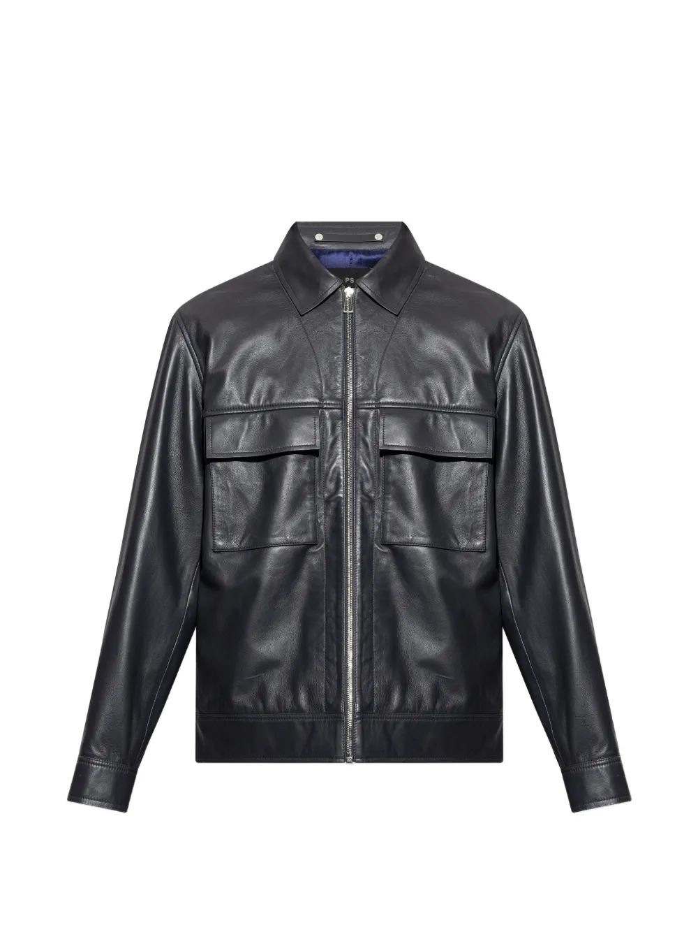 Кожаная куртка на молнии Ps Paul Smith, синий
Кожаная куртка на молнии Ps Paul Smith, синий