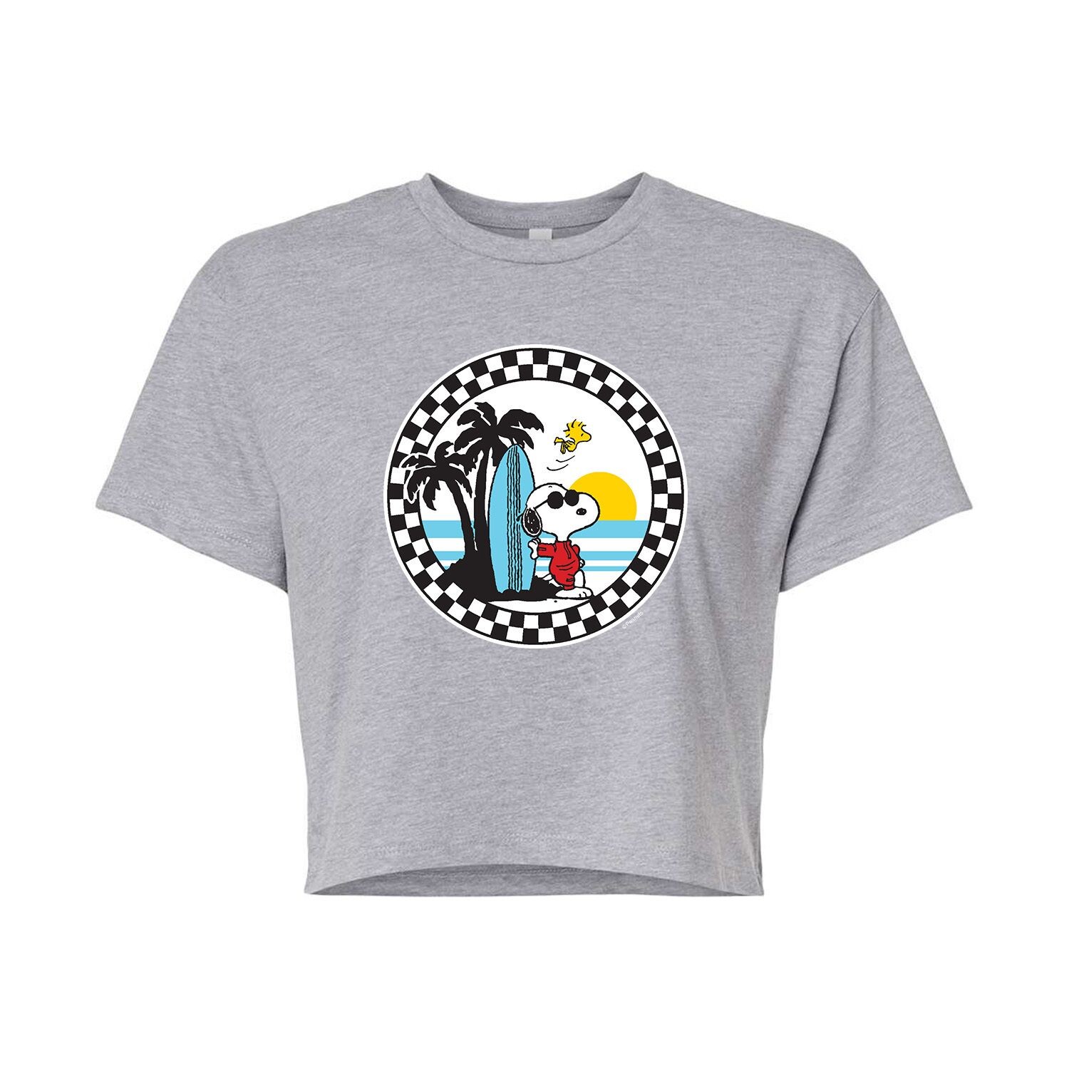 Укороченная футболка с рисунком Juniors' Peanuts Snoopy Surf's Licensed Character
Укороченная футболка с рисунком Juniors' Peanuts Snoopy Surf's Licensed Character