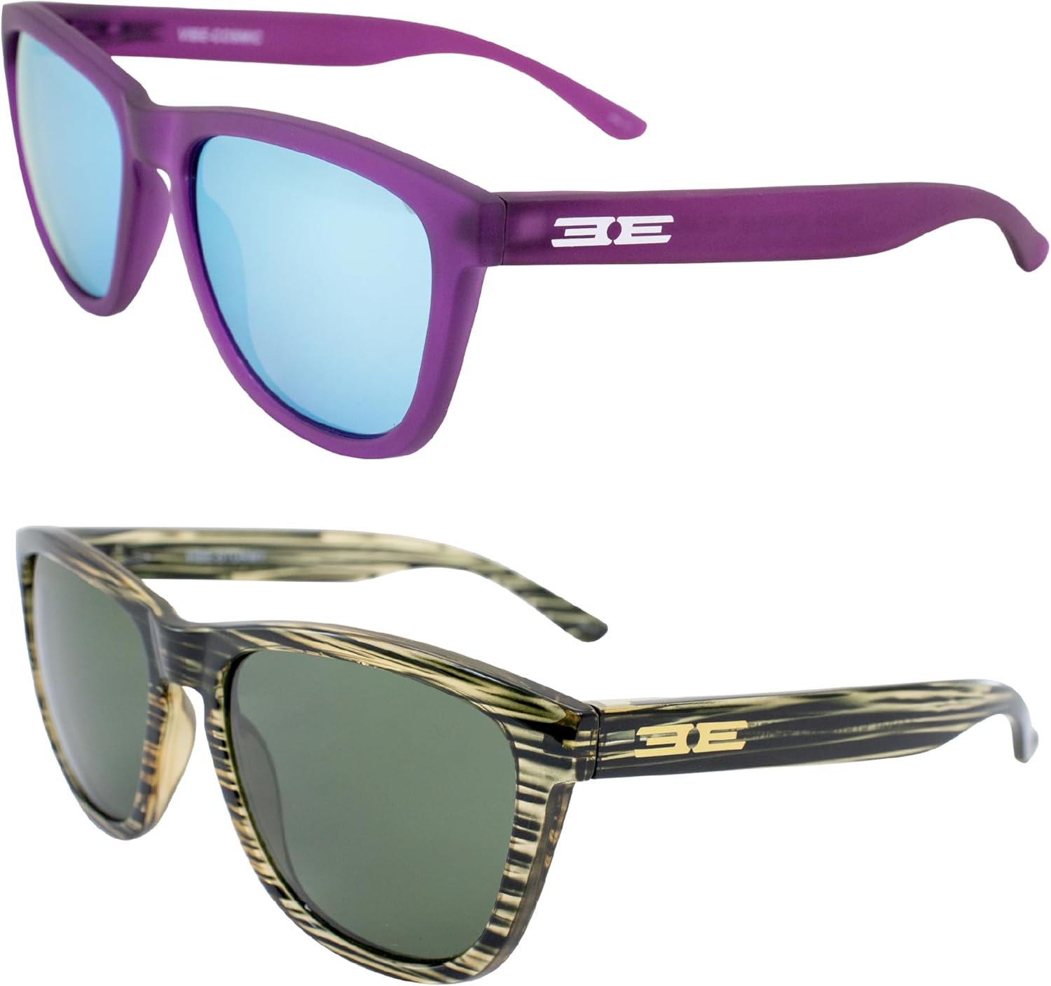 Солнцезащитные очки Epoch Eyewear Vibe с поляризацией, женские и мужские, 2 пары: фиолетовая оправа с синими зеркальными линзами и зеленая оправа с зелеными зеркальными линзами, Purple-blue/Green/Green
Солнцезащитные очки Epoch Eyewear Vibe с поляризацией, женские и мужские, 2 пары: фиолетовая оправа с синими зеркальными линзами и зеленая оправа с зелеными зеркальными линзами, Purple-blue/Green/Green