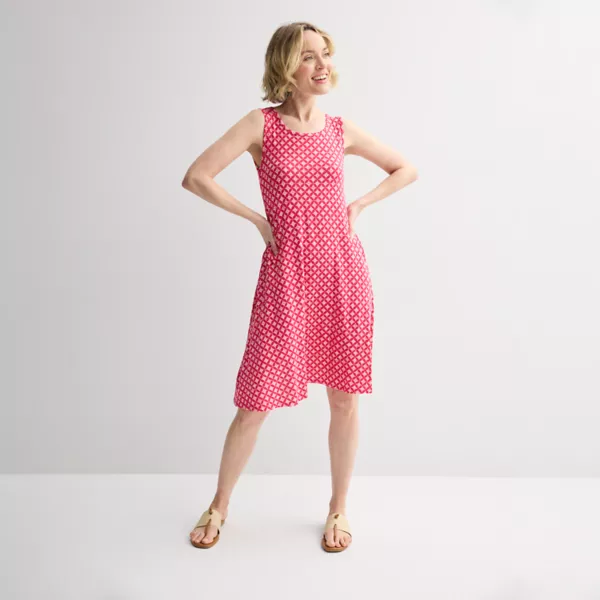 Миниатюрное платье-майка с расклешенным силуэтом без рукавов Croft & Barrow, цвет coral mod geo
Миниатюрное платье-майка с расклешенным силуэтом без рукавов Croft & Barrow, цвет coral mod geo