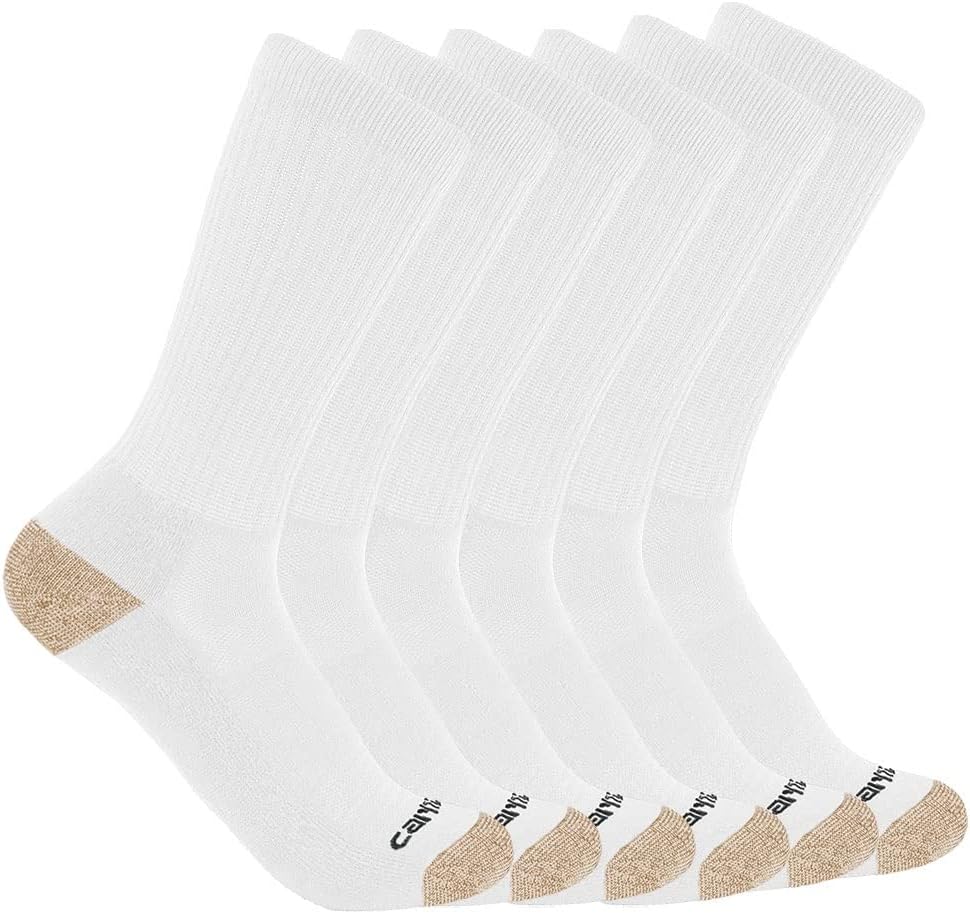 Carhartt мужские SC1136M средние носки 6 штук, White
Carhartt мужские SC1136M средние носки 6 штук, White