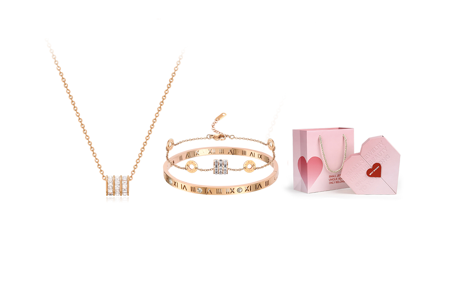 Титановый стальной браслет для женщин MISS TOOYA, Roman Numeral Small Round Pendant Clothing Sets+Valentine'S Day Box
Титановый стальной браслет для женщин MISS TOOYA, Roman Numeral Small Round Pendant Clothing Sets+Valentine'S Day Box