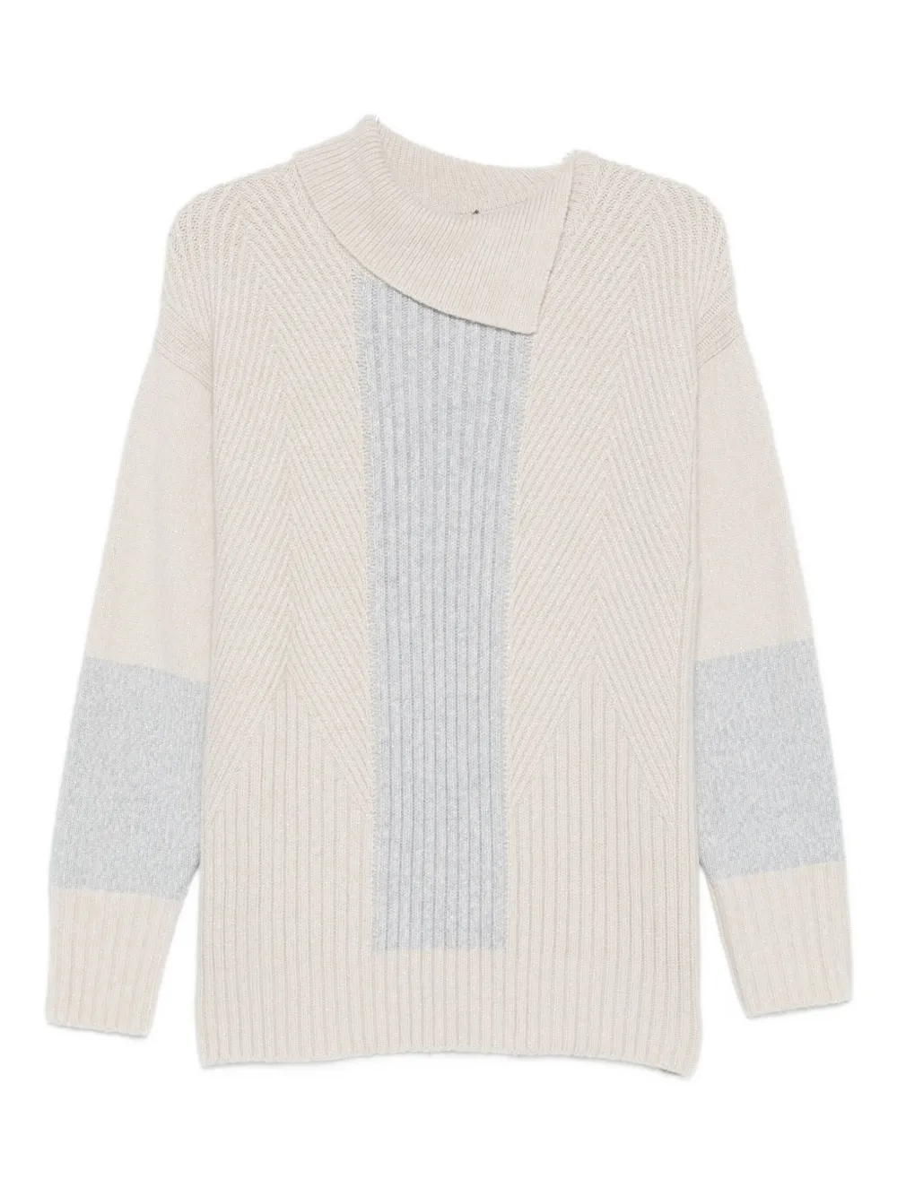 Свитер с шевронным узором Lorena Antoniazzi, нейтральный
Свитер с шевронным узором Lorena Antoniazzi, нейтральный