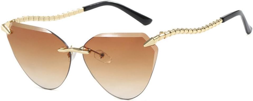 Женские солнцезащитные очки без оправы с металлическим градиентом и оправой «кошачий глаз», солнцезащитные очки для активного отдыха с защитой от УФ-излучения generic, C3doubletea
Женские солнцезащитные очки без оправы с металлическим градиентом и оправой «кошачий глаз», солнцезащитные очки для активного отдыха с защитой от УФ-излучения generic, C3doubletea