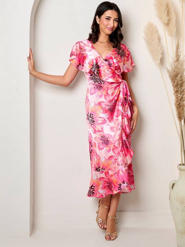 Цветочное платье миди с запахом Chi Chi London, Pink/Multi
Цветочное платье миди с запахом Chi Chi London, Pink/Multi