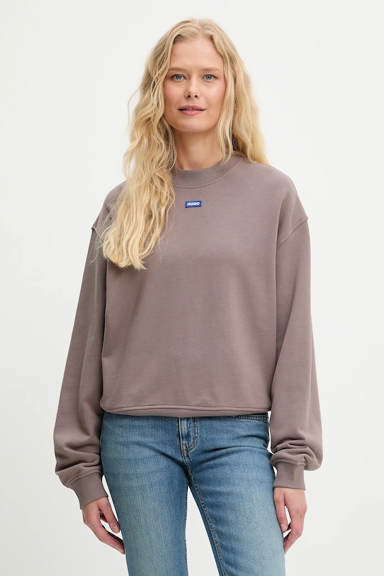 Хлопковая толстовка Hugo Blue, коричневый
Хлопковая толстовка Hugo Blue, коричневый