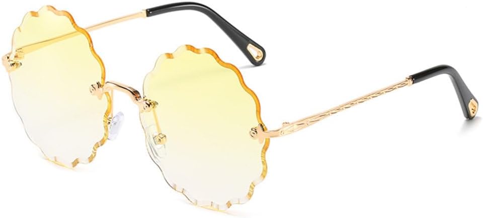 Модные круглые солнцезащитные очки с цветочным рисунком для женщин, без оправы, роскошные солнцезащитные очки для женщин с защитой от УФ-излучения UV400 LVTFCO, Wtyj077 Yellow
Модные круглые солнцезащитные очки с цветочным рисунком для женщин, без оправы, роскошные солнцезащитные очки для женщин с защитой от УФ-излучения UV400 LVTFCO, Wtyj077 Yellow