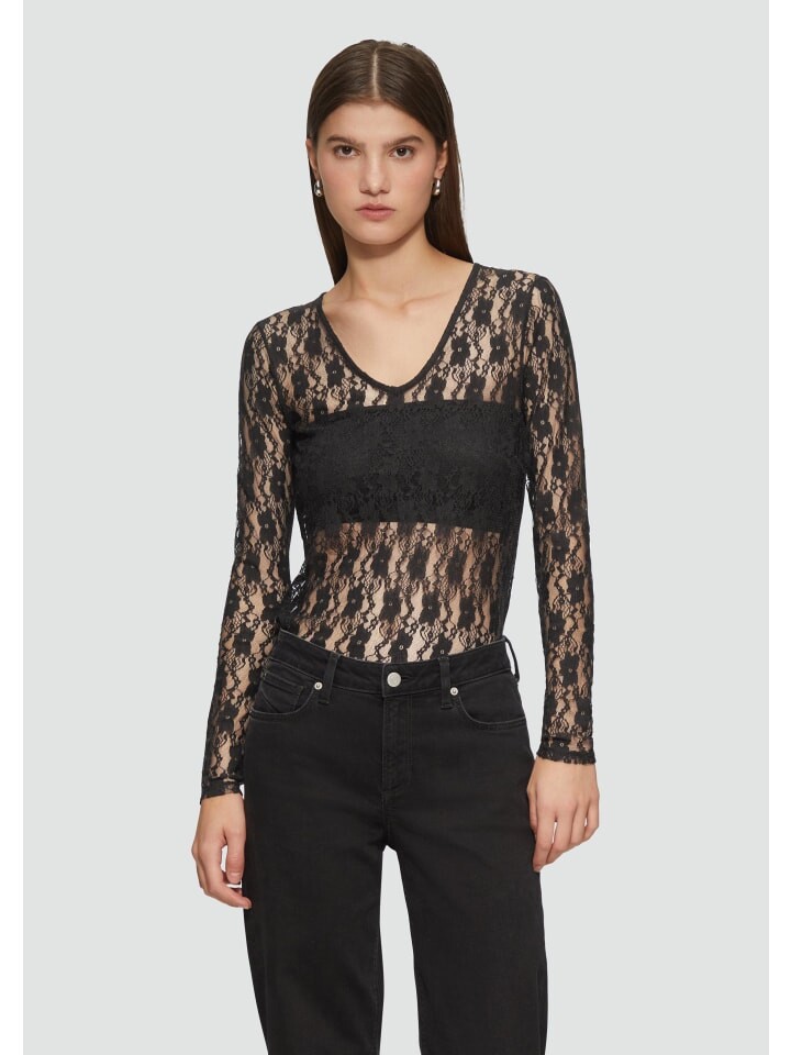 Футболка QS T-Shirt langarm, черный 
Футболка QS T-Shirt langarm, черный