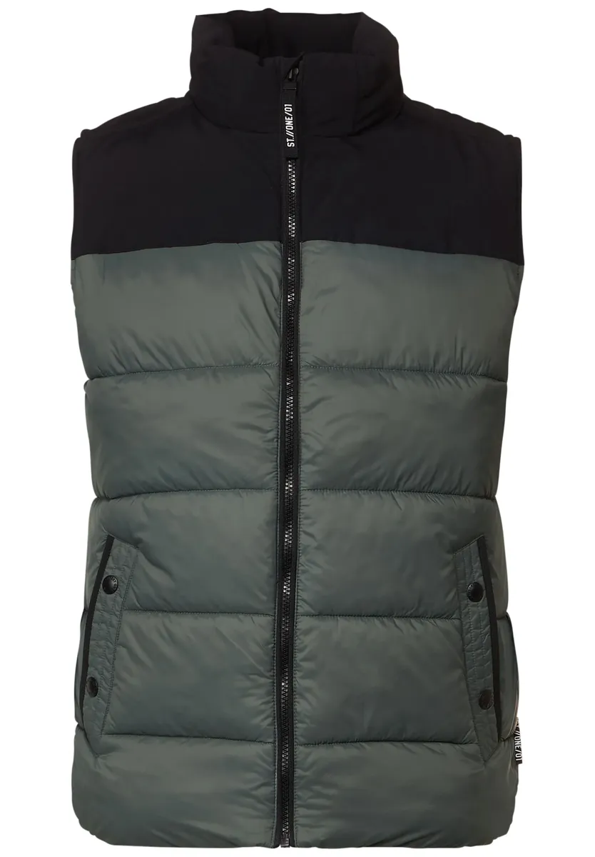 STREET ONE MEN стеганый жилет из мягкой смеси материалов, зеленый
STREET ONE MEN стеганый жилет из мягкой смеси материалов, зеленый
