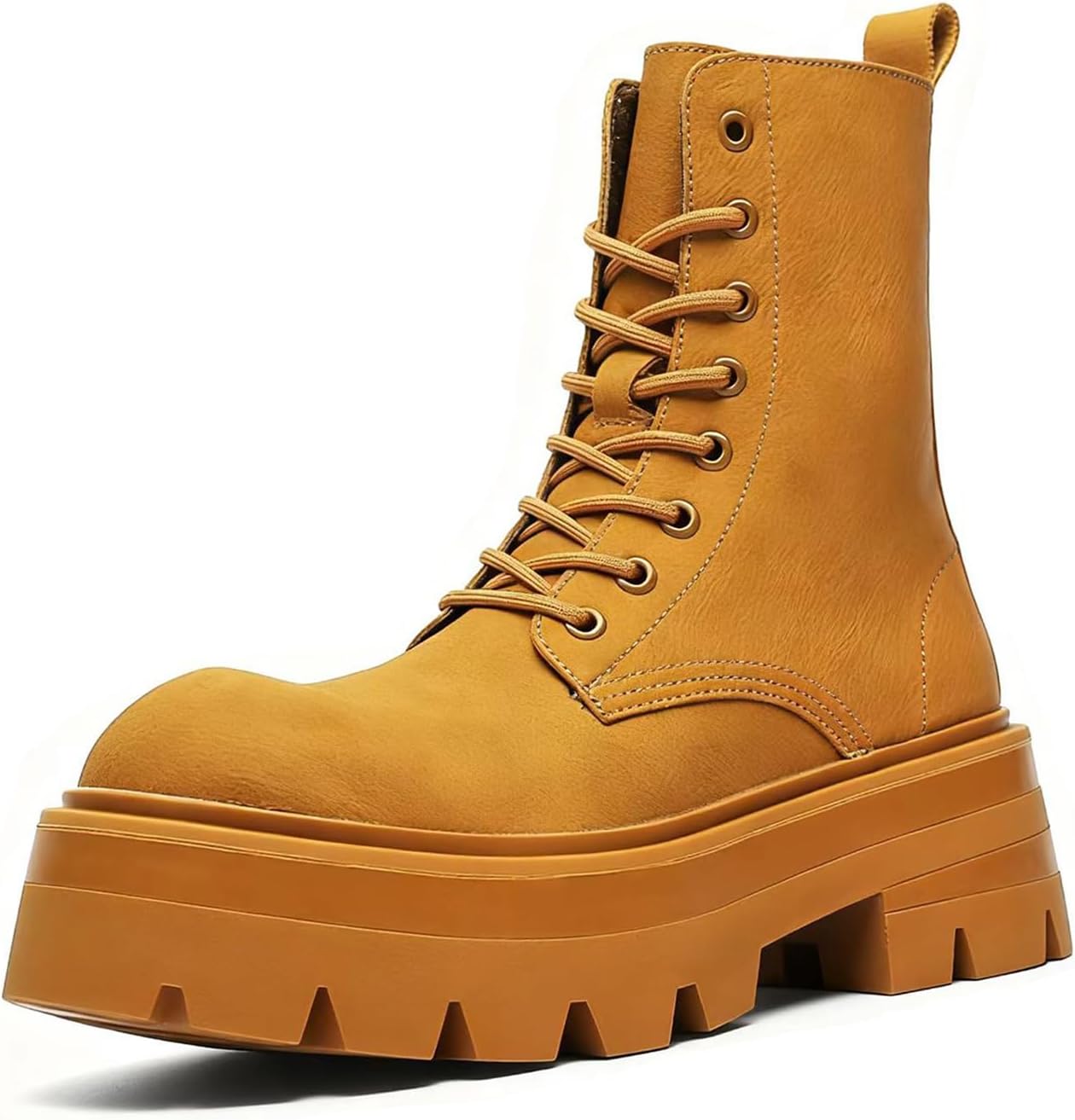 Мужские кожаные боевые ботинки на платформе с шнуровкой, круглым носком и массивной подошвой, мотоциклетные ботинки с боковой молнией, противоскользящие высокие ботинки-казаки Generic, желтый
Мужские кожаные боевые ботинки на платформе с шнуровкой, круглым носком и массивной подошвой, мотоциклетные ботинки с боковой молнией, противоскользящие высокие ботинки-казаки Generic, желтый