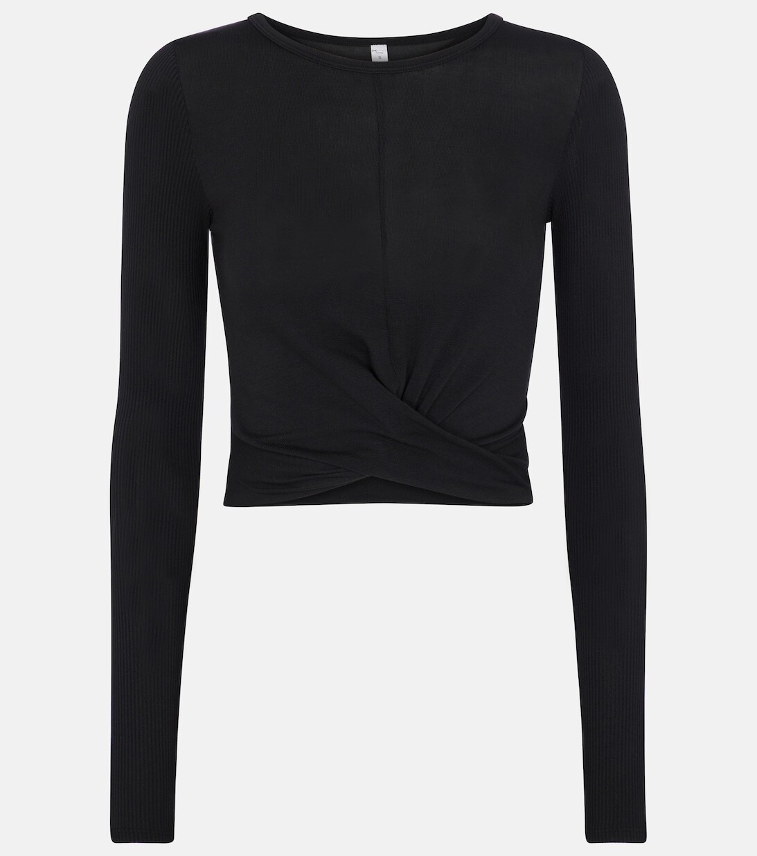 Укороченный топ из вязаного трикотажа Alo Yoga, черный
Укороченный топ из вязаного трикотажа Alo Yoga, черный