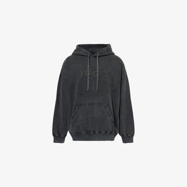 Худи Gucci с вышитым логотипом, черный
Худи Gucci с вышитым логотипом, черный