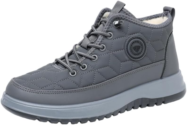 Зимние теплые и уютные ботинки FmShi с толстой подошвой - противоскользящие, удобные, высокие хлопковые ботинки - для улицы и повседневной носки, серый
Зимние теплые и уютные ботинки FmShi с толстой подошвой - противоскользящие, удобные, высокие хлопковые ботинки - для улицы и повседневной носки, серый