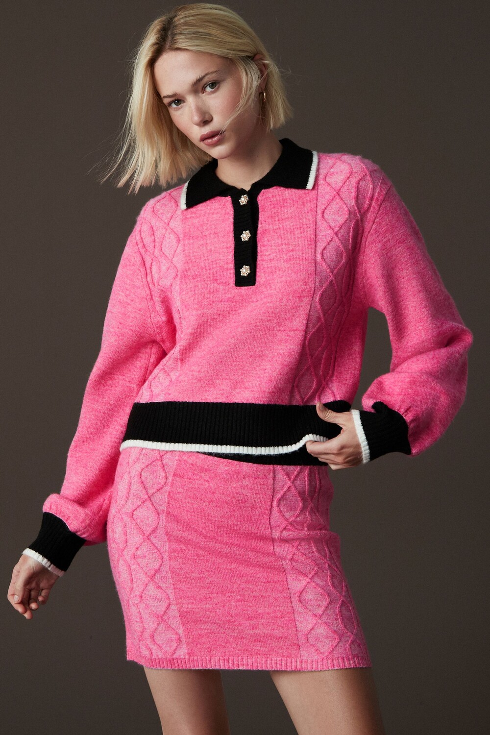 Контрастная облегающая короткая мини юбка с косами Next, розовый
Контрастная облегающая короткая мини юбка с косами Next, розовый