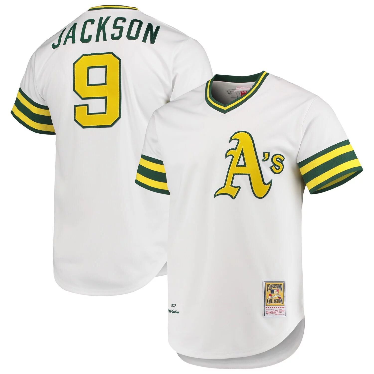Мужское аутентичное джерси Mitchell & Ness Reggie Jackson White Oakland Athletics 1972 Cooperstown Collection
Мужское аутентичное джерси Mitchell & Ness Reggie Jackson White Oakland Athletics 1972 Cooperstown Collection