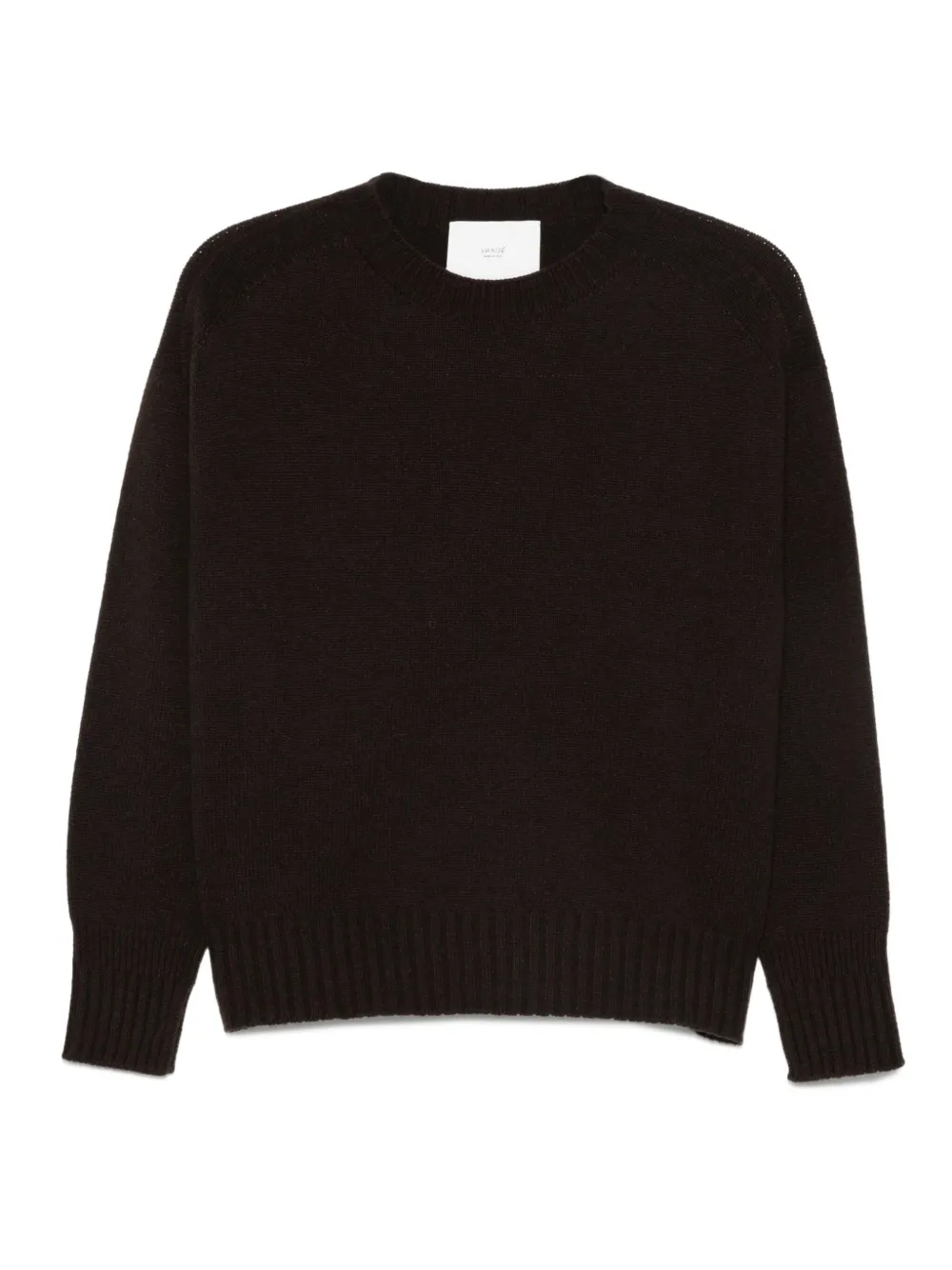 Шерстяной свитер с круглым вырезом Vanisè, коричневый 
Шерстяной свитер с круглым вырезом Vanisè, коричневый