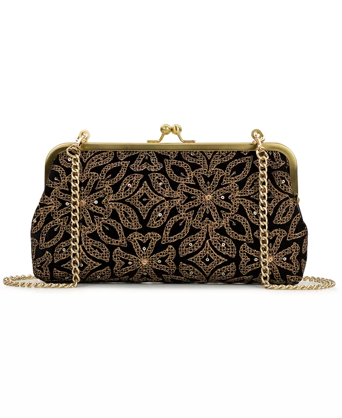 Маленькая бархатная сумка-мессенджер Potenaz Crossbody Frame Patricia Nash, золото
Маленькая бархатная сумка-мессенджер Potenaz Crossbody Frame Patricia Nash, золото