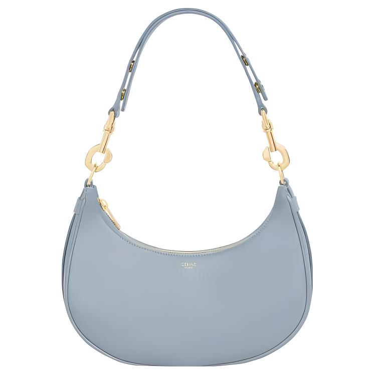 CELINE Гладкая кожаная сумка через плечо женская светло-голубая
CELINE Гладкая кожаная сумка через плечо женская светло-голубая