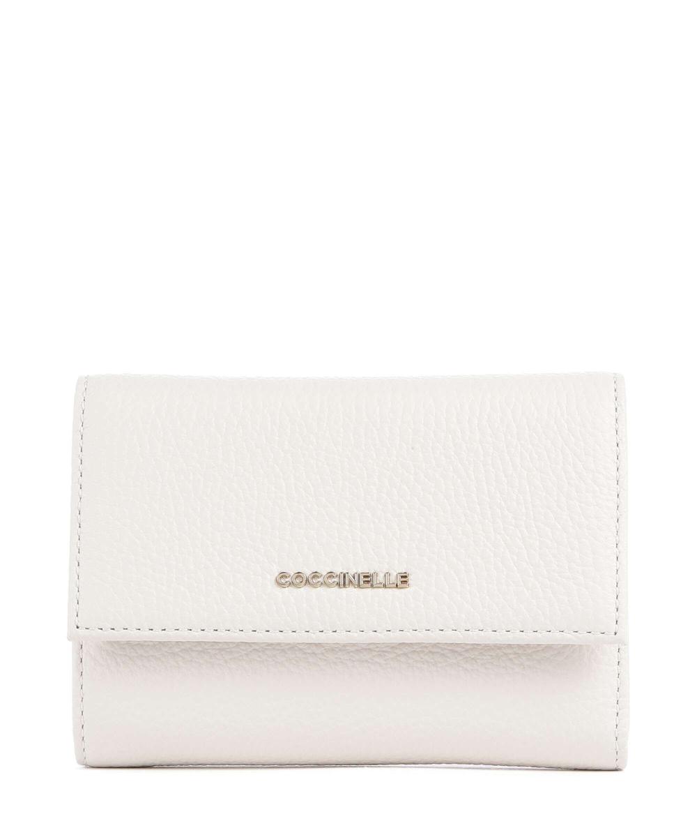 Мягкий металлический кошелек из зернистой кожи Coccinelle, белый
Мягкий металлический кошелек из зернистой кожи Coccinelle, белый