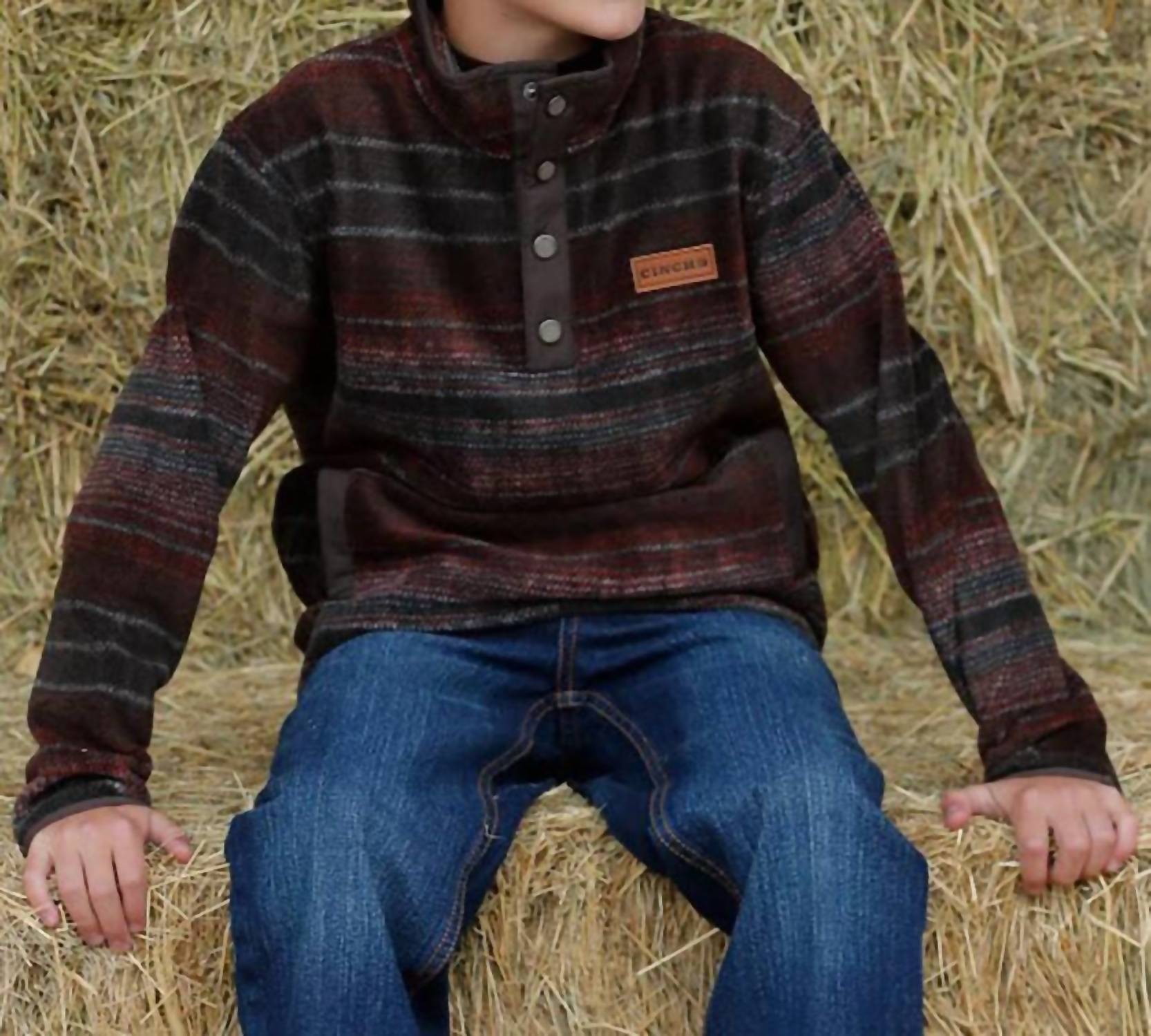 Детская флисовая толстовка на четверть молнии в коричневом цвете CINCH
Детская флисовая толстовка на четверть молнии в коричневом цвете CINCH