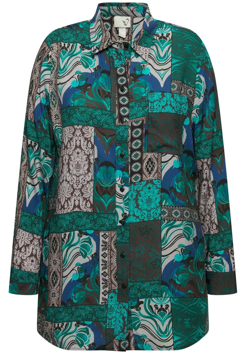 Блузка на пуговицах Ulla Popken, бирюзовый
Блузка на пуговицах Ulla Popken, бирюзовый