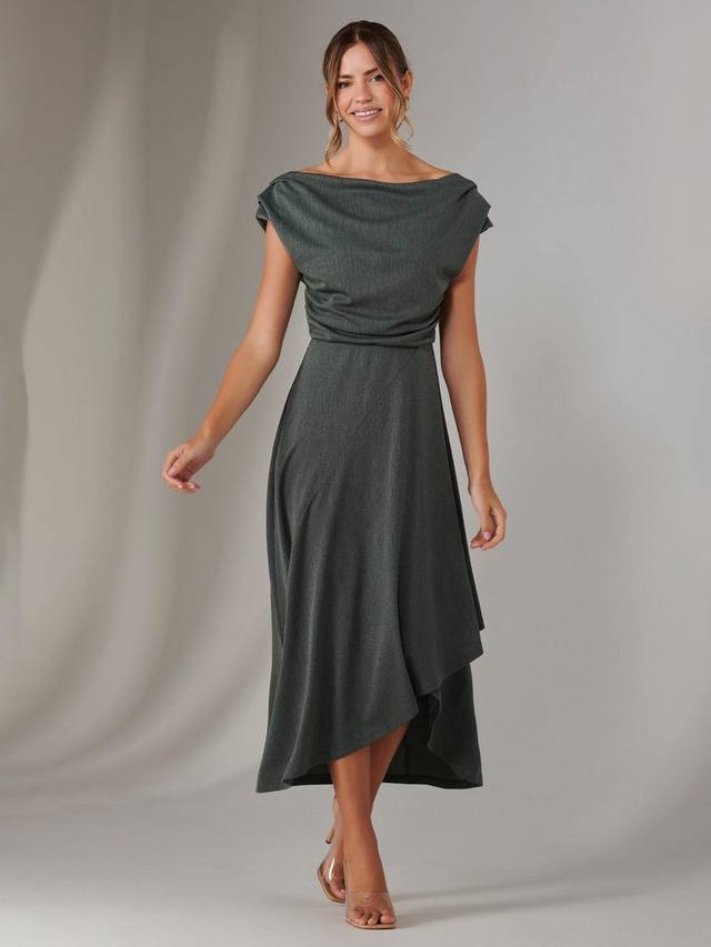 Платье миди с мерцающей драпировкой Jolie Moi, хаки
Платье миди с мерцающей драпировкой Jolie Moi, хаки