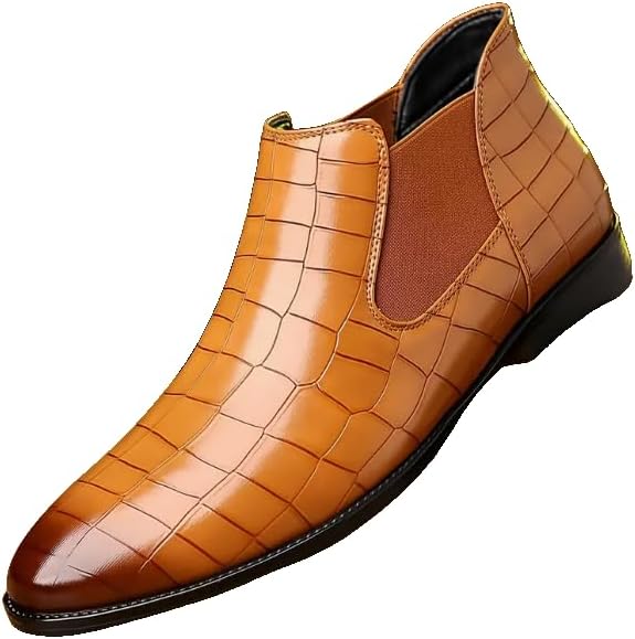 Мужские повседневные ботинки Челси до щиколотки, износостойкие и противоскользящие кожаные ботинки без шнурков, подходят для вечеринок на открытом воздухе и офиса Hhhchpm, коричневый
Мужские повседневные ботинки Челси до щиколотки, износостойкие и противоскользящие кожаные ботинки без шнурков, подходят для вечеринок на открытом воздухе и офиса Hhhchpm, коричневый