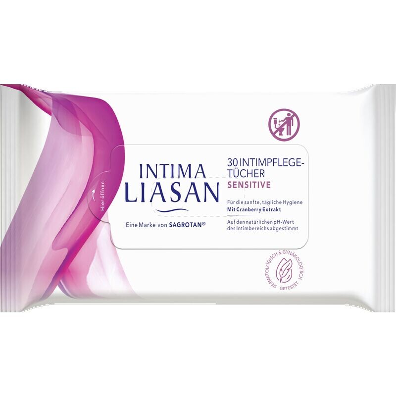 Интима Лиасан - салфетки для чувствительной интимной гигиены Sagrotan, 30 шт.
Интима Лиасан - салфетки для чувствительной интимной гигиены Sagrotan, 30 шт.
