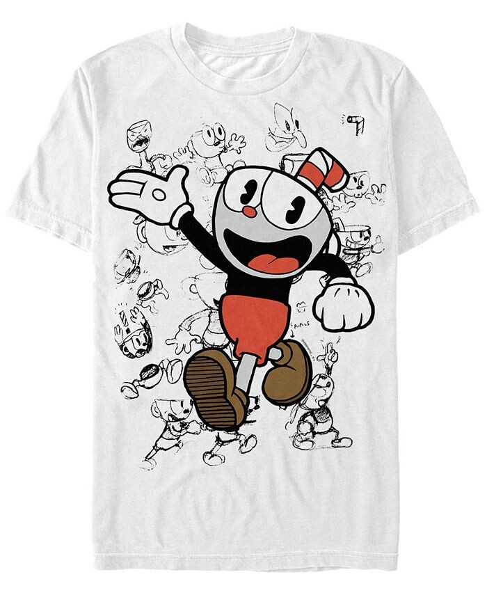 Мужская футболка с короткими рукавами и эскизами персонажей Fifth Sun, белый
Мужская футболка с короткими рукавами и эскизами персонажей Fifth Sun, белый