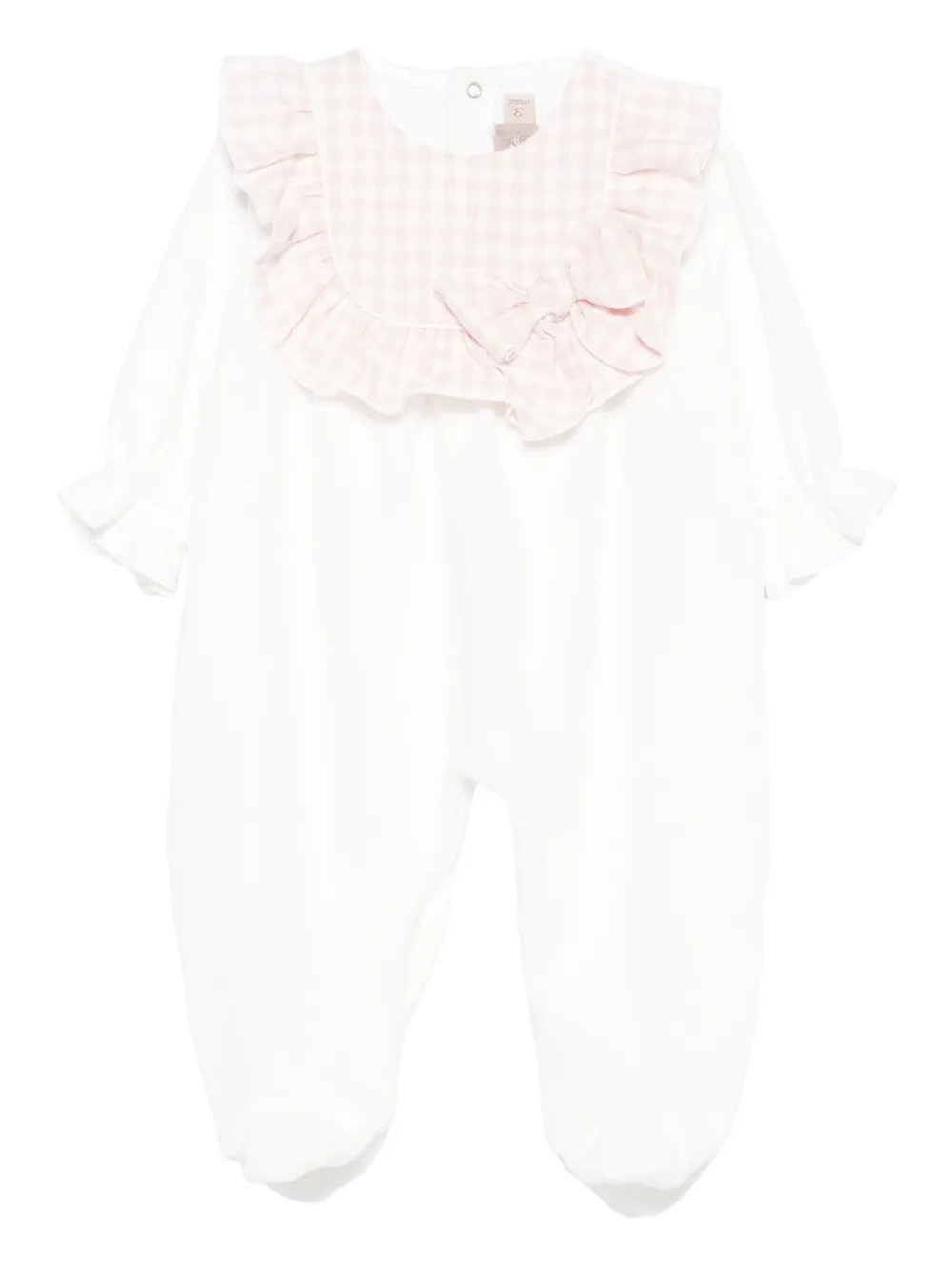 Пижама в клетку гингем с оборками La Stupenderia, белый
Пижама в клетку гингем с оборками La Stupenderia, белый