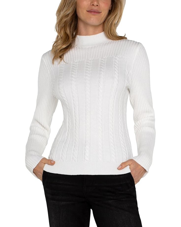 Свитер Liverpool Los Angeles Long Sleeve Mock Neck Cable Sweater, цвет Porcelain
Свитер Liverpool Los Angeles Long Sleeve Mock Neck Cable Sweater, цвет Porcelain