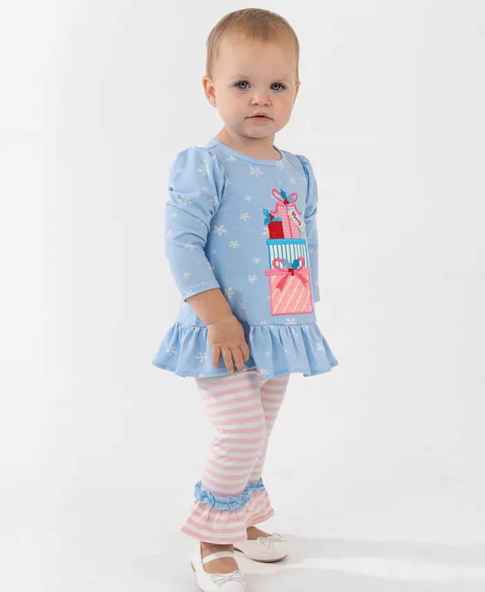 Детский комплект для девочек: принтованная блузка и полосатые леггинсы Rare Editions, мультиколор
Детский комплект для девочек: принтованная блузка и полосатые леггинсы Rare Editions, мультиколор