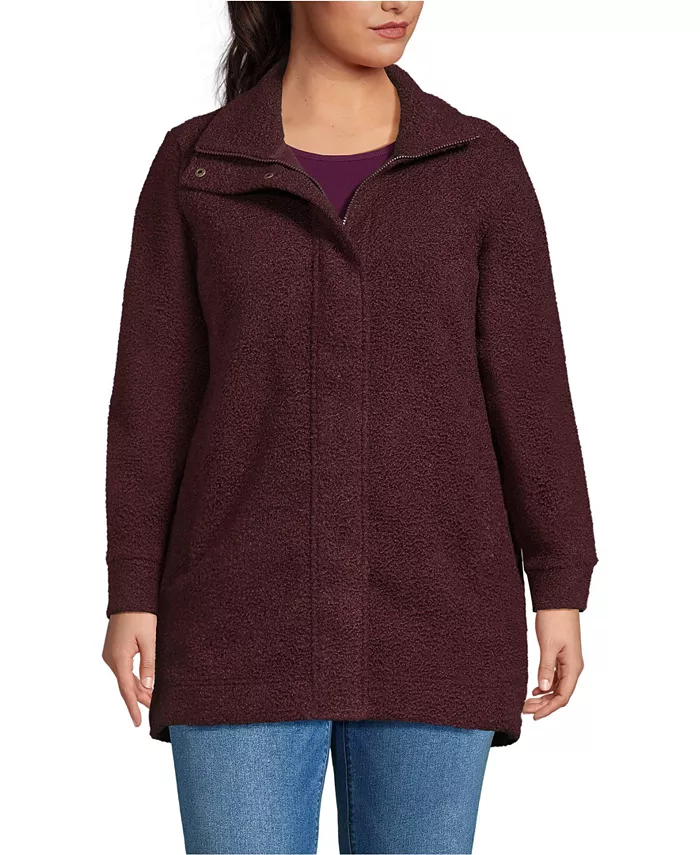 Пальто из флиса букле больших размеров Lands' End, красный
Пальто из флиса букле больших размеров Lands' End, красный