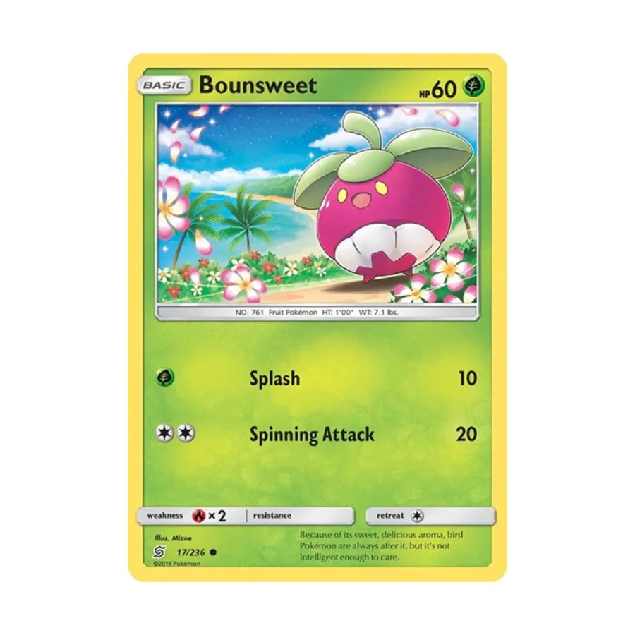 CCG Баунсвит (C) # 17/236, Pokemon - SM - Unified Minds - Singles 
CCG Баунсвит (C) # 17/236, Pokemon - SM - Unified Minds - Singles