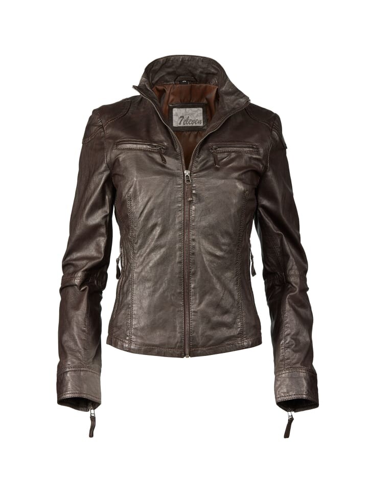 Кожаная куртка 7eleven SEEviana, темно-коричневый
Кожаная куртка 7eleven SEEviana, темно-коричневый