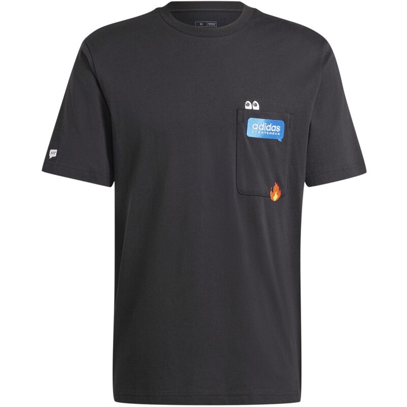 Футболка с рисунком на кармане Adidas, черный
Футболка с рисунком на кармане Adidas, черный
